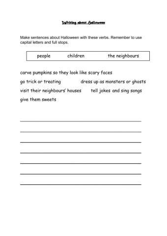 Writing about Halloween