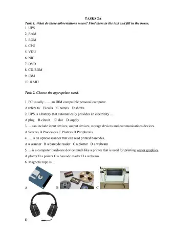 Tasks Unit 2. Part 2