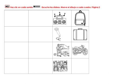Unir las sílabas para descubrir las palabras de la Mm