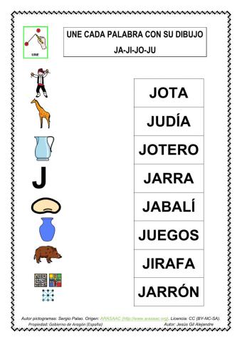 Unir dibujo y palabra