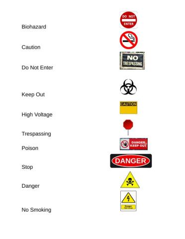safety words 4 pages