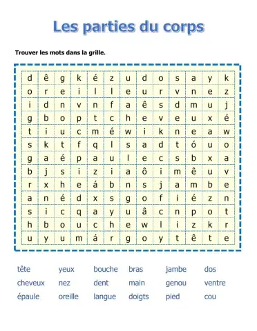 Les parties du corps