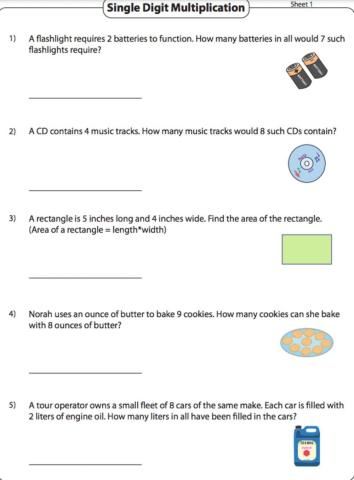 Single Digit Multiplication (Groups-Repeated Addition)
