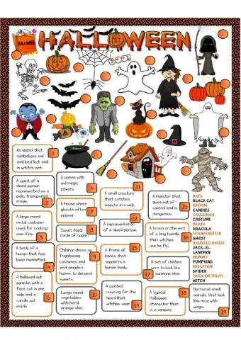 Halloween reading matching