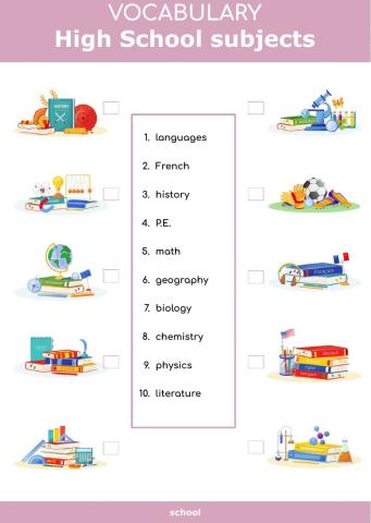 High School Subjects
