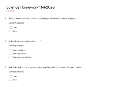 Science Homework 11-4-2020