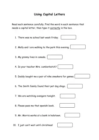 Using Capital Letters 3