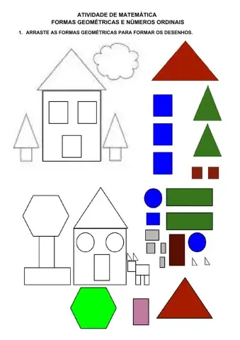 Exercício de formas geométricas e números ordinais