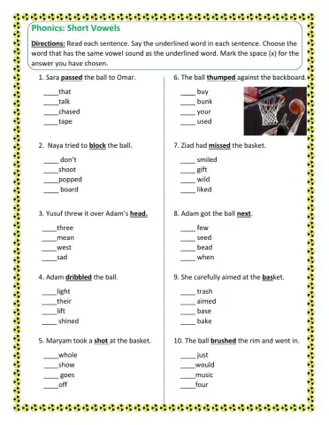 Short Vowels