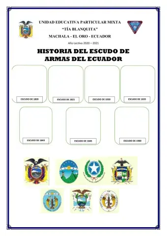 Historia del Escudo del Ecuador
