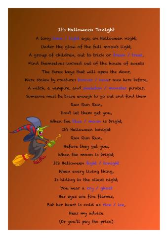 It's Halloween tonight song