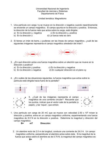 Campo y Fuerza Magnética
