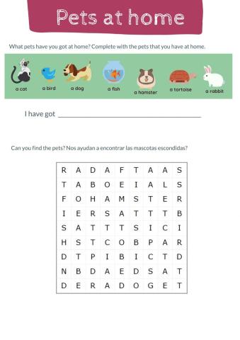 Word Search - Pets