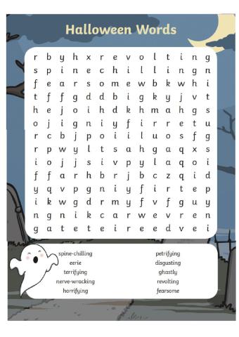 Halloween words B2