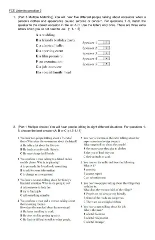 Listening FCE