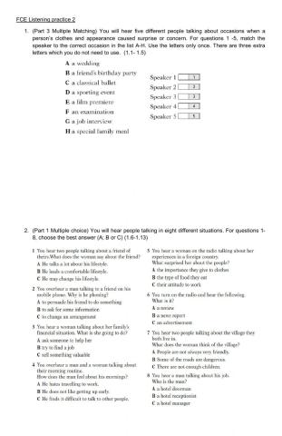 Listening FCE