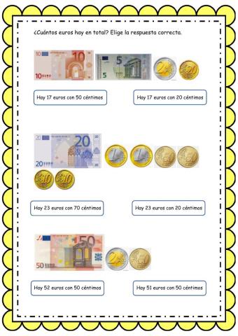 Billetes y Monedas de euro