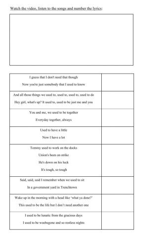 Used to - song compilation