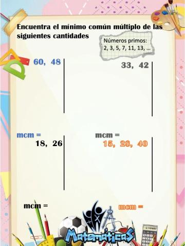 Mínimo común múltiplo