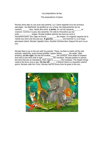 Les prepositions de lieu