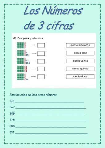 Números de 3 cifras