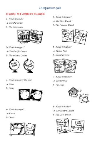 Comparative quiz
