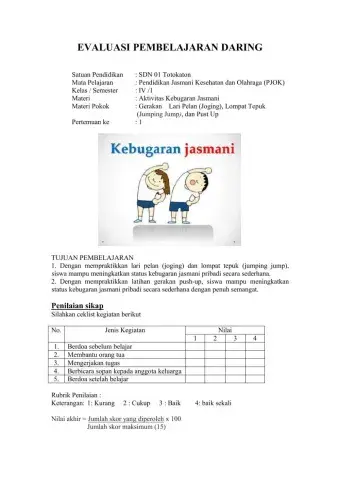Aktifitas Kebugaran Jasmani