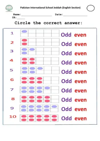 Odd and Even Numbers