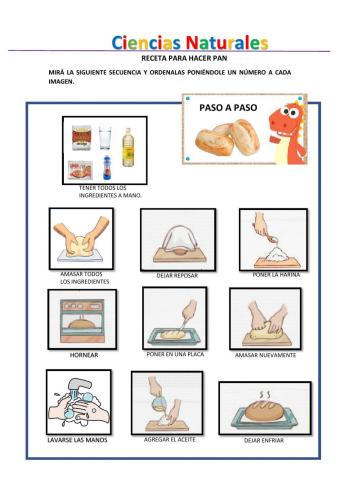 Secuencia de imágenes-hacer pan