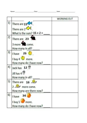 Addition Problem Solving