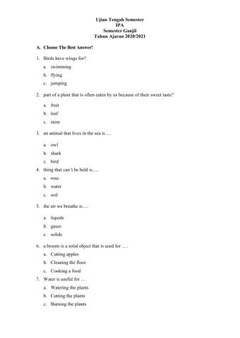 Ujian Tengah Semester