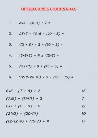 Operaciones combinadas
