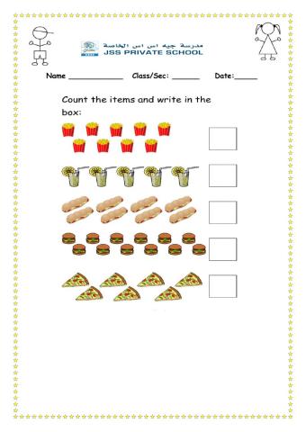 Math - count and write