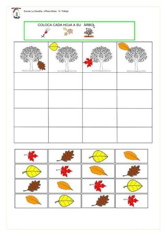 Cuadro doble entrada otoño