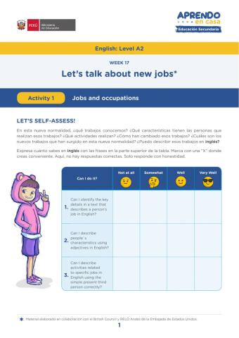 Jobs and occupations - W-17 (A2)
