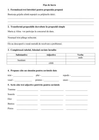 Exerciții gramaticale