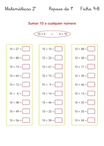 Cálculo: problemas con suma