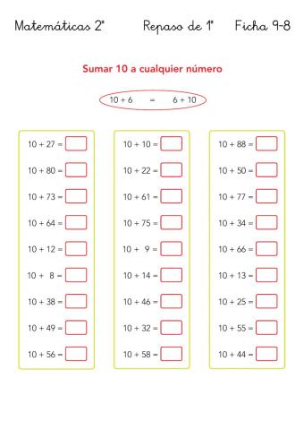 Cálculo: problemas con suma