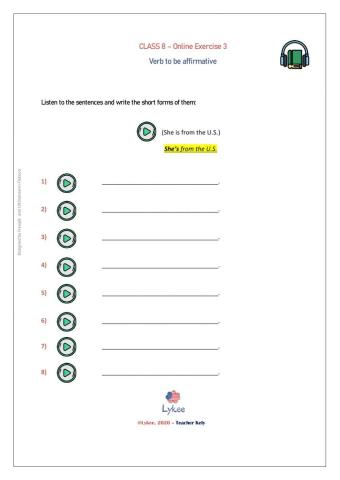 Verb to be Affirmative