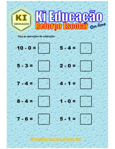 Exercicio de adição 1º ano