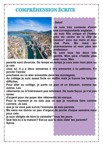 Compréhension Ècrite