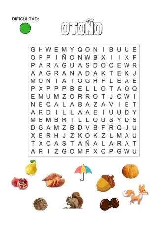 SOPA DE LETRAS DE OTOÑO