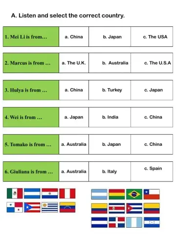 Nationalities, Numbers, Verb to be