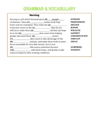 Grammar and Vocabulary (ЕГЭ)