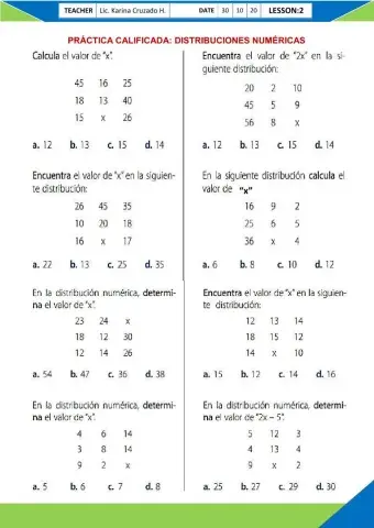Distribuciones numéricas