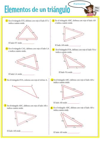 Elementos de un triángulo