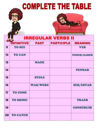 Irregular verbs 2