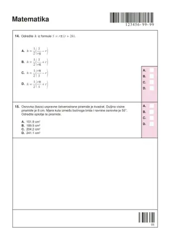 Probna državna matura drugi dio