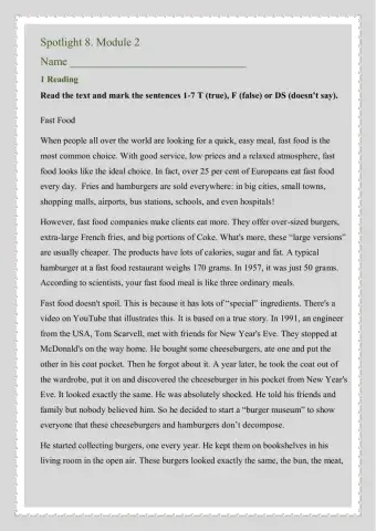 Spotlight 8. Module 2