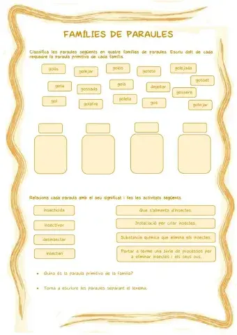 Famílies de paraules